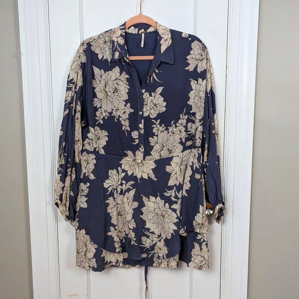 Free People | Blue Floral Shake It Mini Dress Size XS